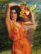 Marcel René von Herrfeldt_1890-1965_Junges Mädchen in verführerischer Pose mit Blumenkorb.jpg